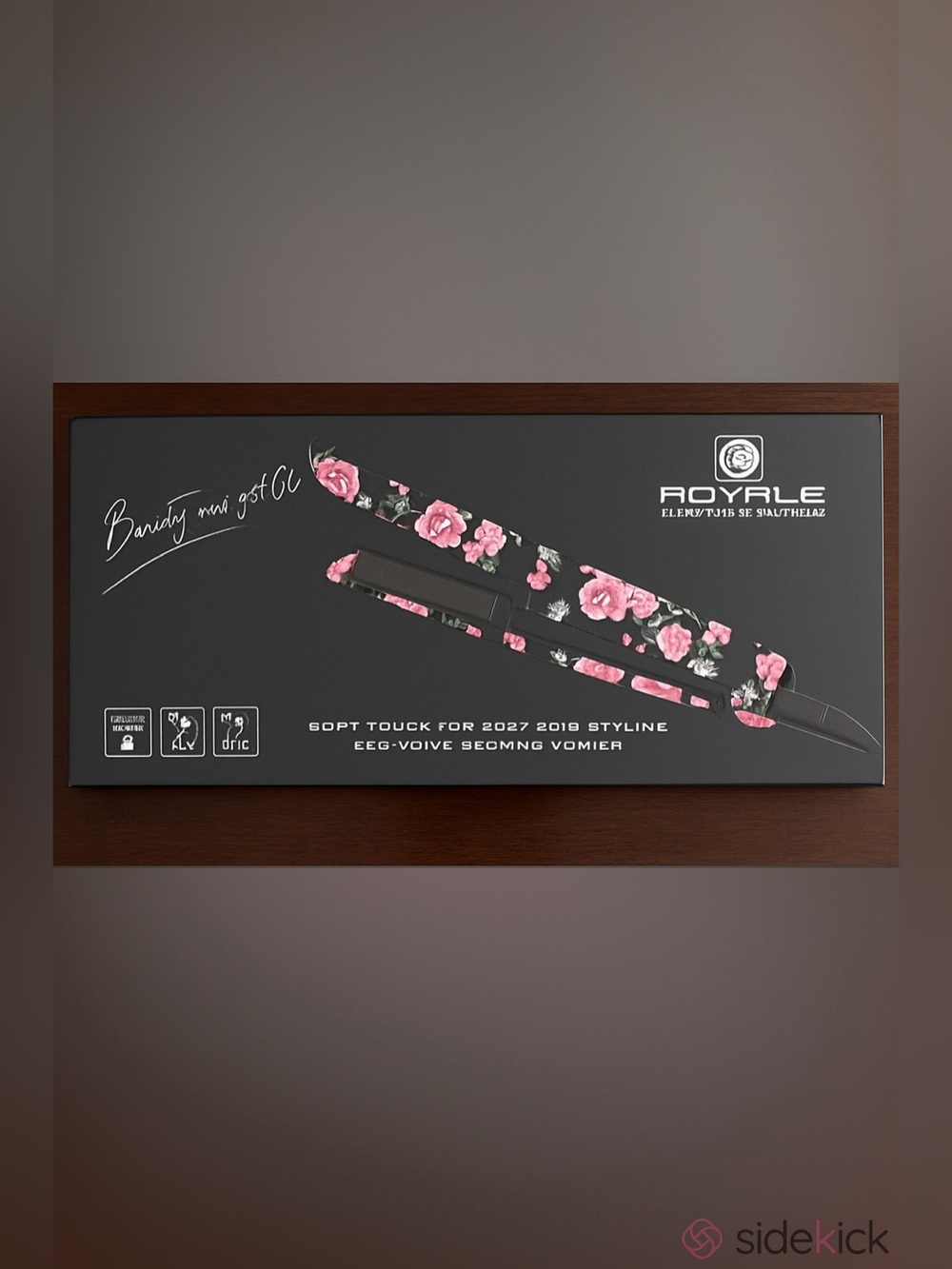 Royale Genius Flat Iron 1.25 Ceramic Floral Roses 450F